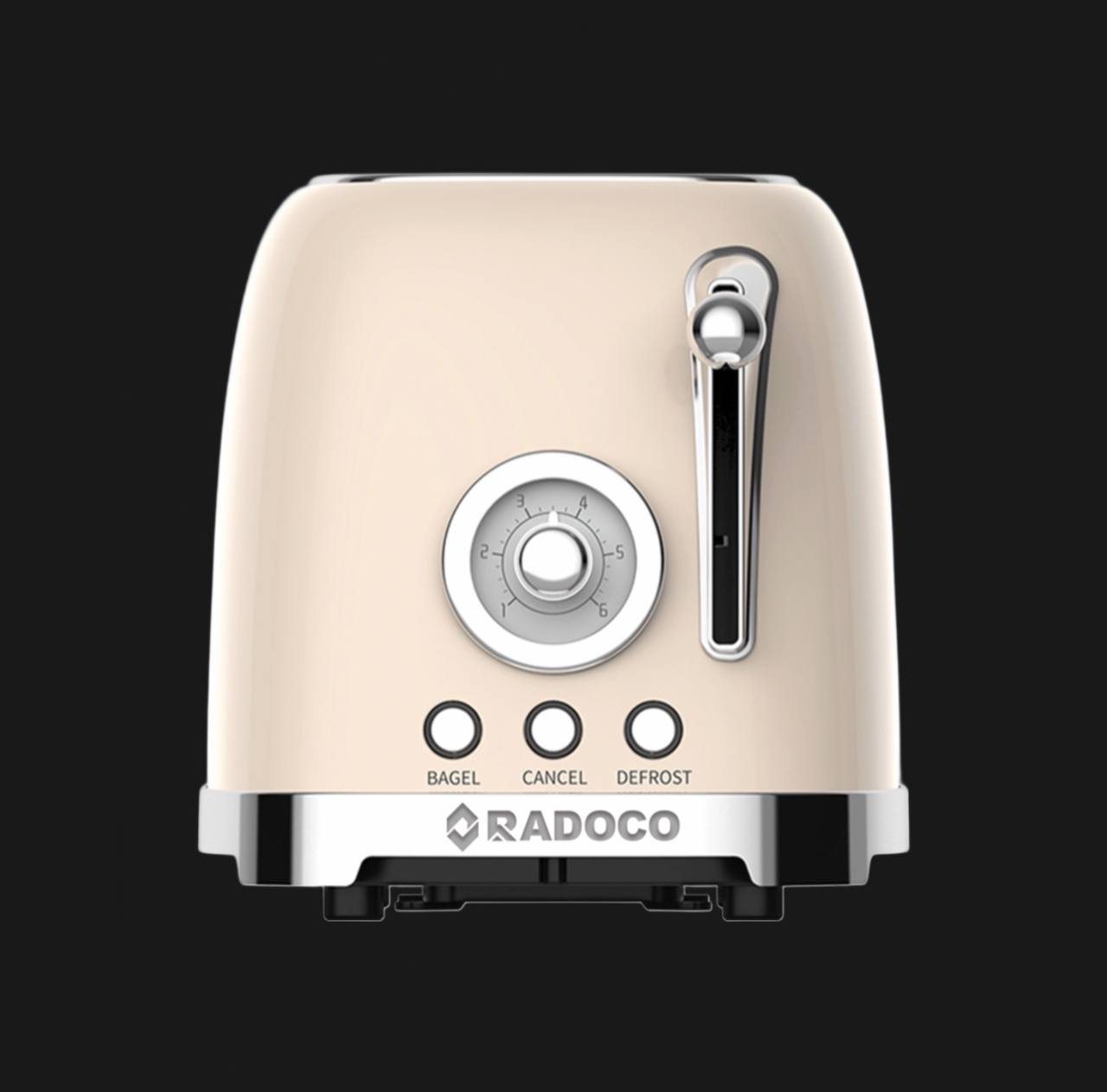 RADOCO Retro 2-Slice Toaster RD-LT3300 — Cream